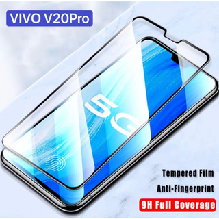 F ฟิล์มกระจกเต็มจอ Vivo V20Pro  ฟิล์มกระจกนิรภัยเต็มจอ ฟิล์มวีโว่ ฟิล์มกระจกกันกระแทก VIVO V20pro (ส่งจากไทย)