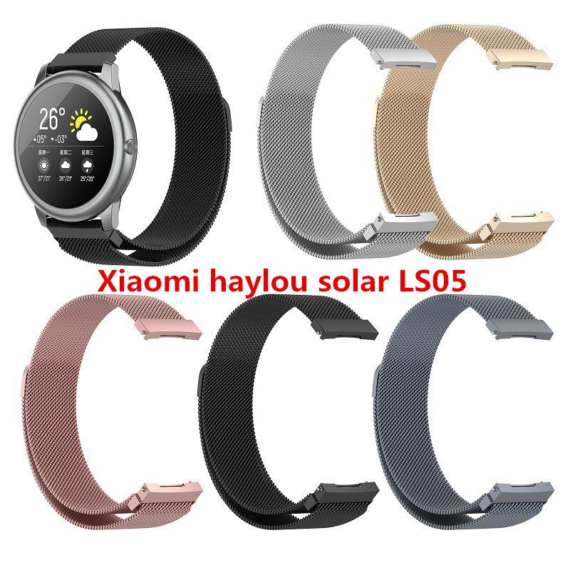 สายพานตาข่ายโลหะสแตนเลส-xiaomi-haylou-solar-ls05