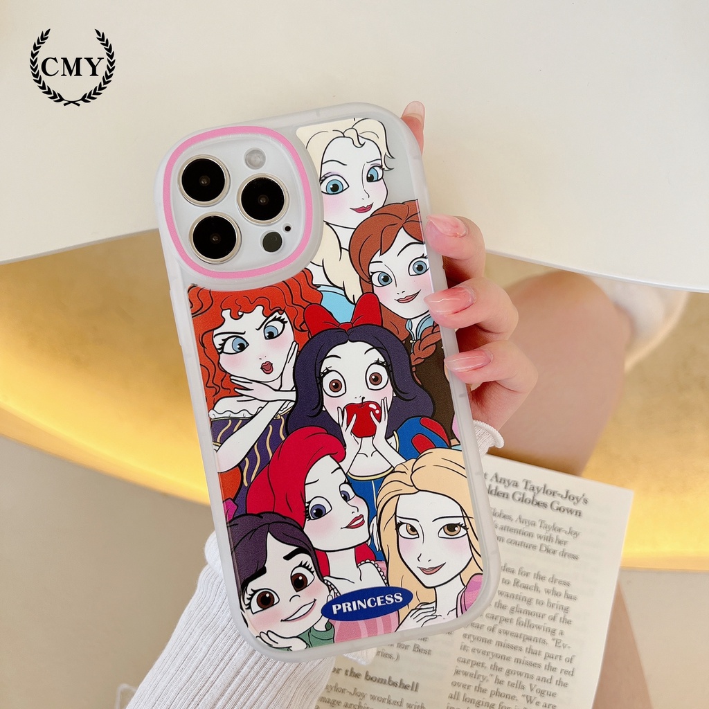 เคสโทรศัพท์มือถือนิ่ม-แบบเต็มจอ-ลายเจ้าหญิง-สําหรับ-iphone-11-12-13-pro-max-mini-xr-xs-7-8-plus