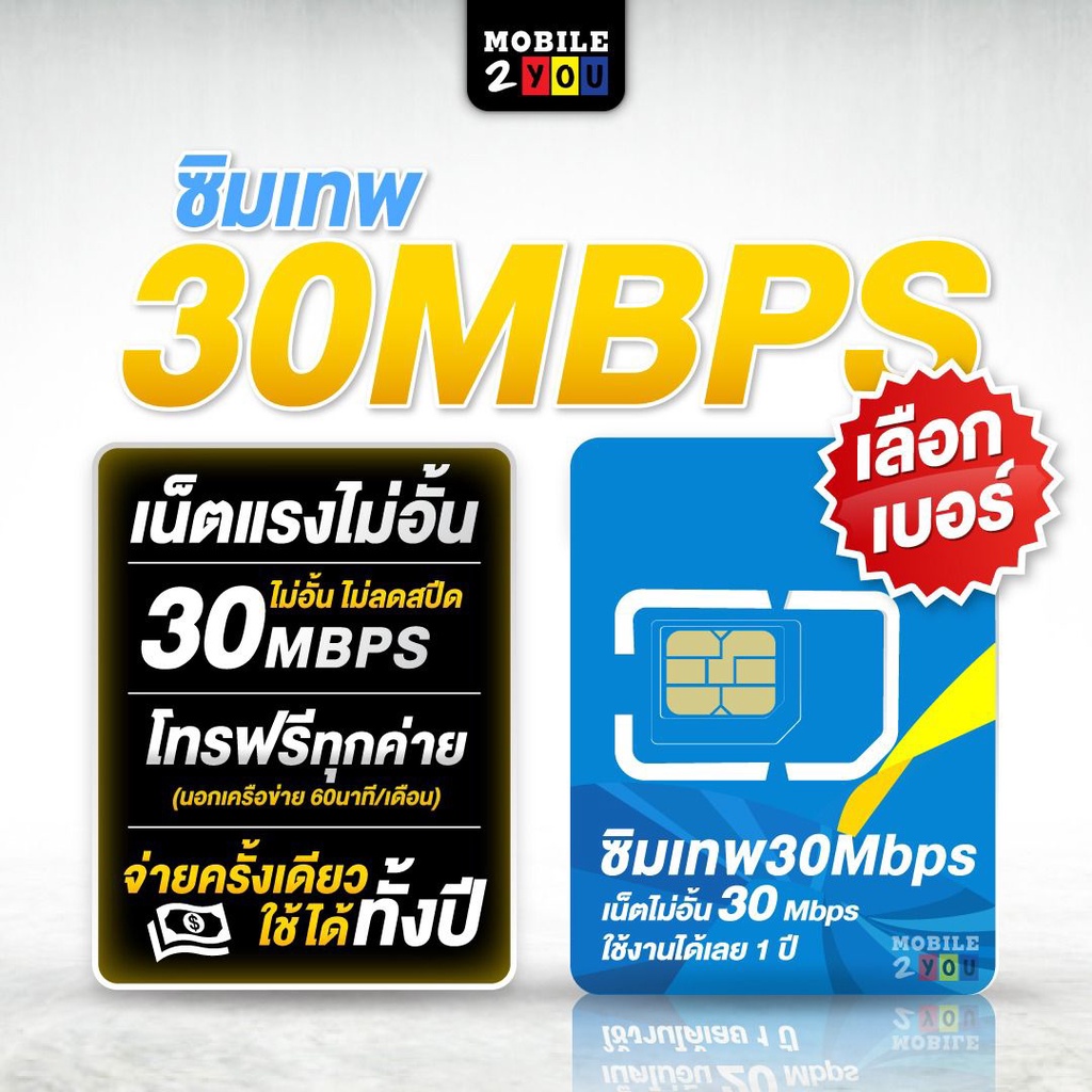 ภาพหน้าปกสินค้าเลือกเบอร์ได้ ชุด1 Dtac 30 mbps unlimited sim net 30mbps 1 ปี - ซิมดีแทค คงกระพัน 12 เดือน : เน็ต 30Mbps ซิมเทพ ดีแทค