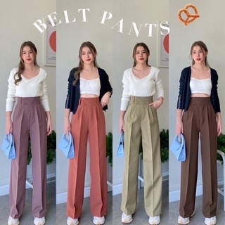 ✅พร้อมส่ง✅ BELT PANTS 🥨 กางเกงขากระบอกใหญ่
