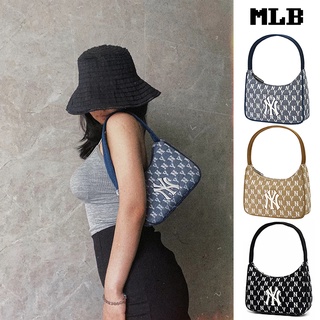 🔥จัดส่งจากกรุงเทพ🔥 ของแท้💯 เป๋าสะพายไหล่MLB JACQUARD MONOGRAM UNISEX HOBO BAG