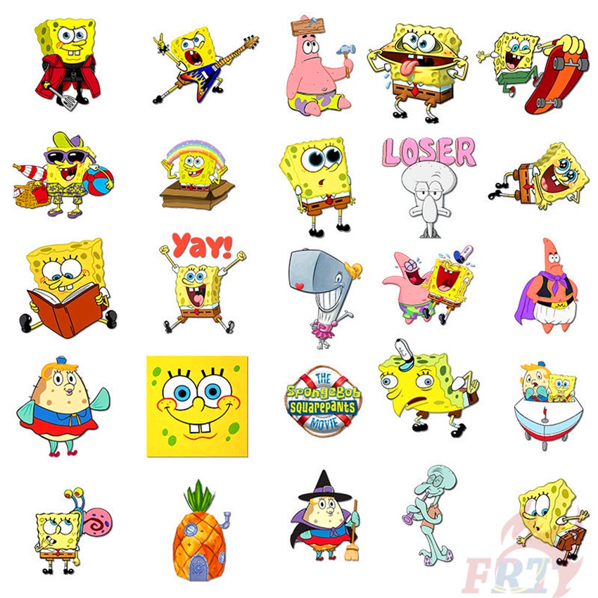 SpongeBob SquarePants Series 01 Stickers 50Pcs/Set DIY Fashion ...