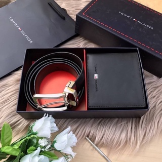 Tommy Hilfiger  Leather Belt & Wallet Set