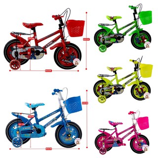 สินค้า 🔥ลดล้างสต็อก จักรยานเด็ก 12นิ้ว รุ่นQ (ล้อลม สูบลมได้) ลายการ์ตูน มีตระกร้าหน้า รถจักรยานเด็ก สวยๆ เท่ห์ๆ จักรยาน ดี ถูก