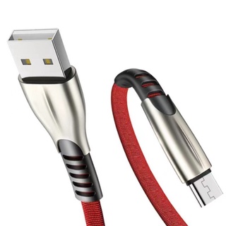 🔥สายชาร์จMicro usb สายถักแบบผ้า ชาร์จอย่างรวดเร็ว สาย 1 เมตร แข็งแรง ที่ชาร์จสำหรับซัมซุง สำหรับรุ่นที่ลองรับ