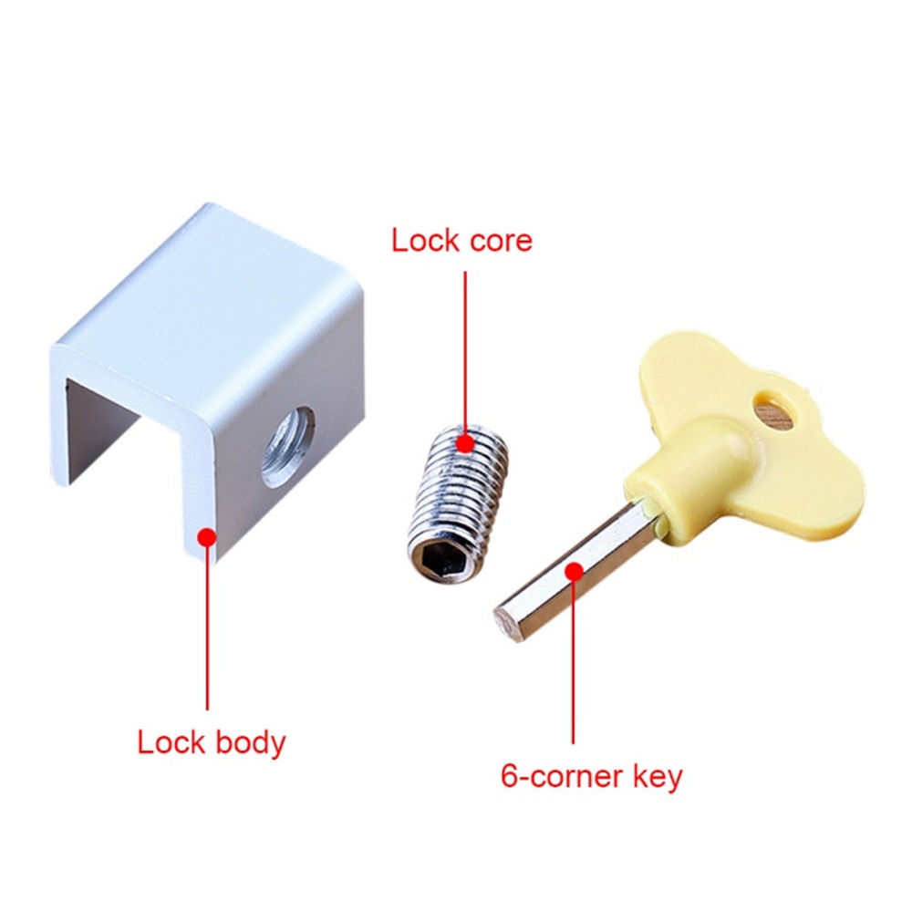 ความปลอดภัยของเด็กหน้าต่างบานเลื่อนการรักษาความปลอดภัยล็อคประตู-limiter-สลักกุญแจจิ๊-sash-หยุดโลหะผสมสดใส