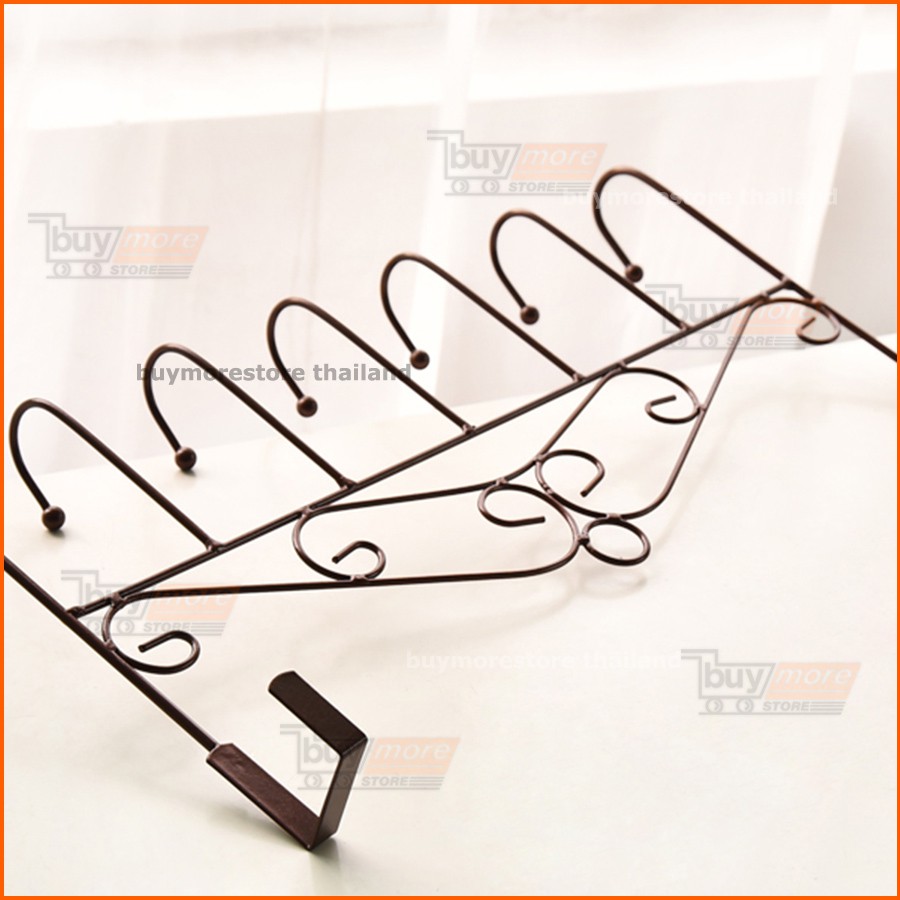 ที่แขวนของหลังประตู-ที่แขวนของหลังบานพับ-พร้อม-hook-สำหรับเกี่ยวของ-7-ซี่-ที่แขวนของแบบไม่ต้องเจาะ-แขวนประตู