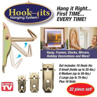 Hook its hanging system ตะขอติดผนังแขวนของอเนกประสงค์ มี 3 ขนาดให้เลือกใช้งาน 1 ชุด