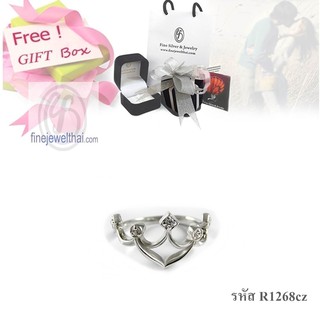 Finejewelthai แหวนมงกุฏ-แหวนเพชรCZ-แหวนเงินแท้-R1268cz-R1277cz-R1079cz