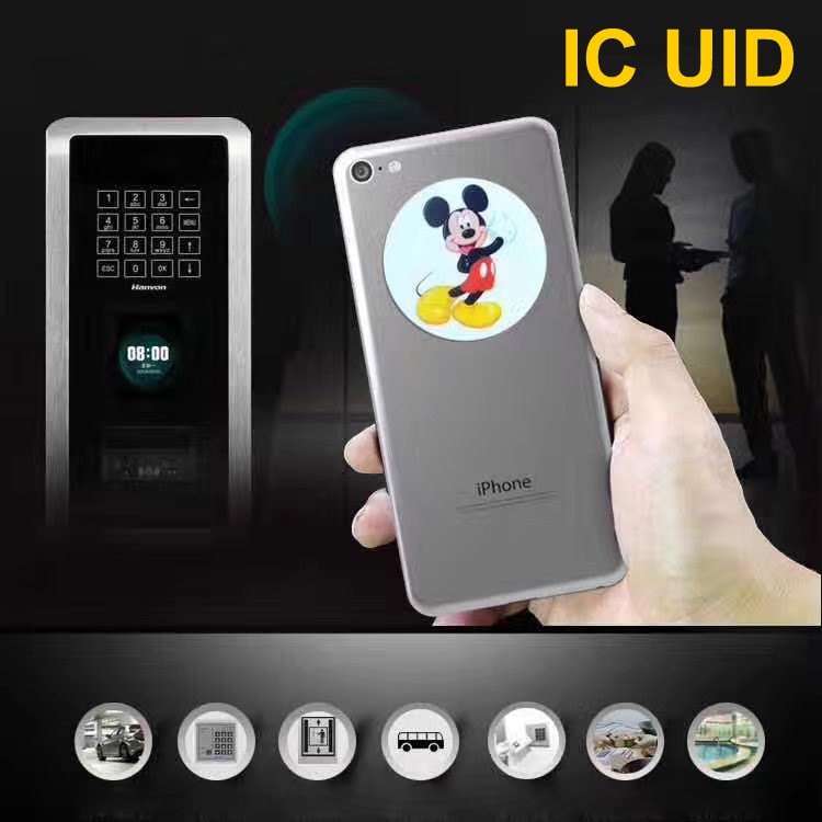 ภาพหน้าปกสินค้าIC-UID ultra-thin mobile phone anti-magnetic stickers rewritable rfid 13.56mhz จากร้าน overyoung บน Shopee