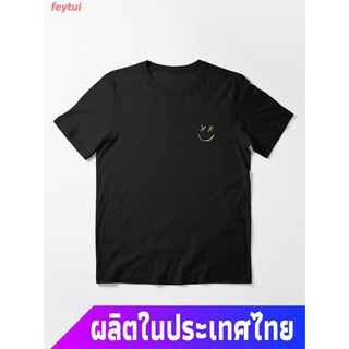 smiley face หน้ายิ้ม ยิ้ม Louis Tomlinson Smiley Face Essential T-Shirt คอกลม แฟชั่น แขนสั้น แฟชั่น เสื้อยืด ผ้าฝ้ายแท้