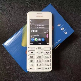 ภาพขนาดย่อของภาพหน้าปกสินค้าhot โทรศัพท์มือถือNOKIAรุ่น206 duai sim classic mobile phone full set*4สีพร้อมส่ง จากร้าน zxh1989 บน Shopee ภาพที่ 4