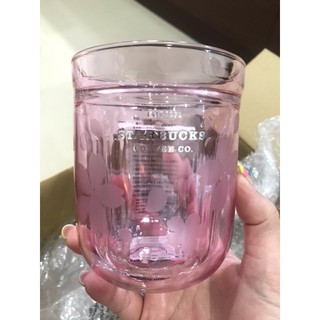 พร้อมส่ง STARBUCKS SAKURA 2021 Heat resistant glass pink ขนาด 296 ml จากญี่ปุ่น