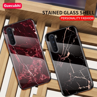 เคสโทรศัพท์ OnePlus Nord Marble Glass cover OnePlus Nord Soft Tpu Edges casing