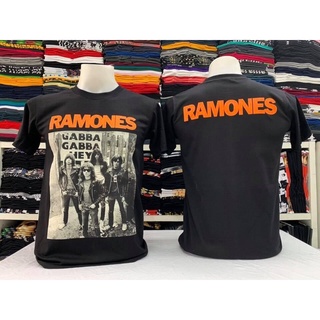 เสื้อยืดผ้าฝ้ายพิมพ์ลายขายดี สไตล์ใหม่ เสื้อยืดลายวง RAMONES คอกลม