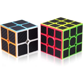 Speed Cube Set, 2x2 3x3 Cube Bundle,Easy Turning,Smooth Play,Solid Durable,Carbon Fiber Sticker