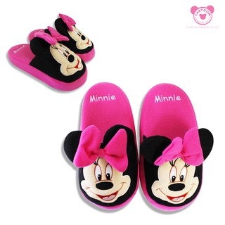 Disney รองเท้าใส่เดินในบ้าน รองเท้าพื้นหนา Minnie Mouse มินนี่เม้าส์ (สินค้าลิขสิทธิ์แท้ จากโรงงานผู้ผลิต)