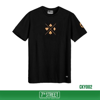 7th Street เสื้อยืด รุ่น CKY002 Lucky-ดำ ของแท้ 100%