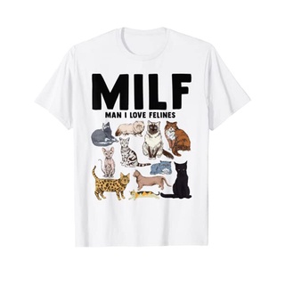 เสื้อยืดเด็กผช - วินเทจMilfManILoveFelinesTshirtเสื้อแมวตลกไอเดียของขวัญที่ดีที่สุดสําหรับแม่แมวหรื