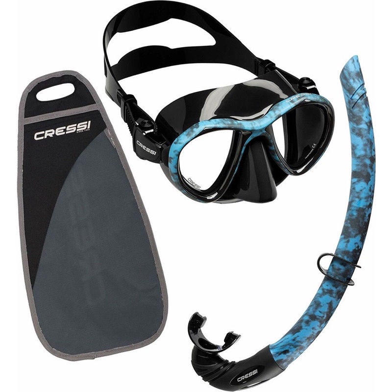 Cressi Metis Mask set หน้ากากดำน้ำ และท่อ สำหรับFreediving และ scuba ...