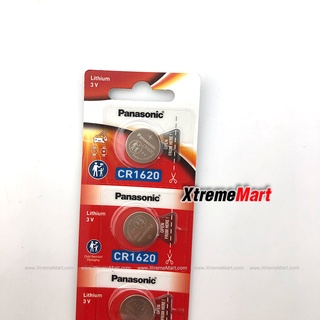 ภาพขนาดย่อของภาพหน้าปกสินค้าถ่านกระดุม Panasonic รุ่น CR1620 3V Lithium Button Cell Battery (ก้อนละ) จากร้าน xtrememart บน Shopee