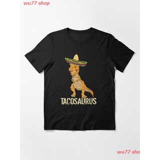 New Taco Tuesday T Shirt Dinosaur Tacosaurus Taco Lover Essential T-Shirt เสื้อยืด ดพิมพ์ลาย ดผ้าเด้ง คอกลม cotton ความน