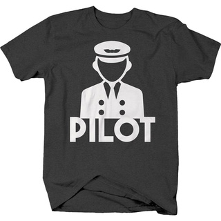 [100% Cotton] ใหม่ เสื้อยืดผ้าฝ้าย แบบนิ่ม พิมพ์ลายเครื่องบินบิน นักบิน ควบคุมท้องฟ้า สําหรับผู้ชาย