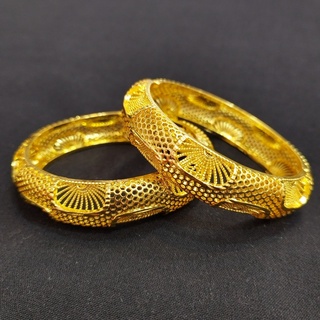 Fashion Jewele  กำไลลายฉลุลาย สีทอง เงิน นาค พร้อมส่ง 2 วง 119 ฿