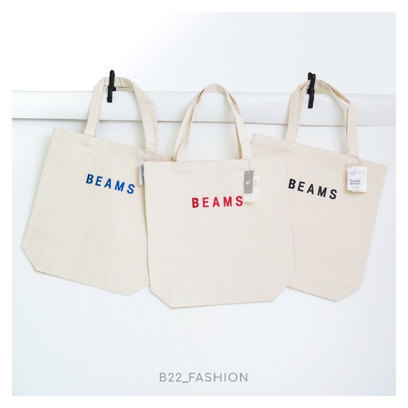 ภาพหน้าปกสินค้า*พร้อมส่ง* BEAMS Japan Tote Bag กระเป๋าผ้าแคนวาส โลโก้ Beams จากร้าน b22_fashion บน Shopee