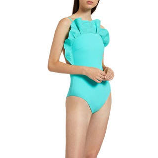Angelys Balek ชุดว่ายน้ำ Blue Ruffle Swimsuit รุ่น SS20SW00103201 สีฟ้า