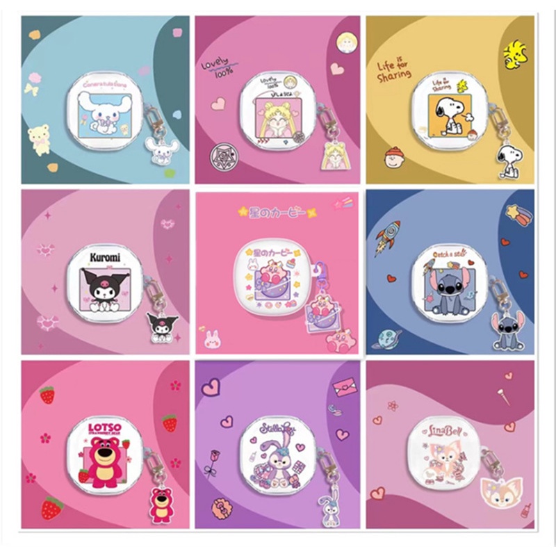 baseus-wm01-เคสหูฟัง-เคสใสลายการ์ตูน-ที่ใส่หูฟังสำหรับ-baseus-wm01-พร้อมพวงกุญแจ