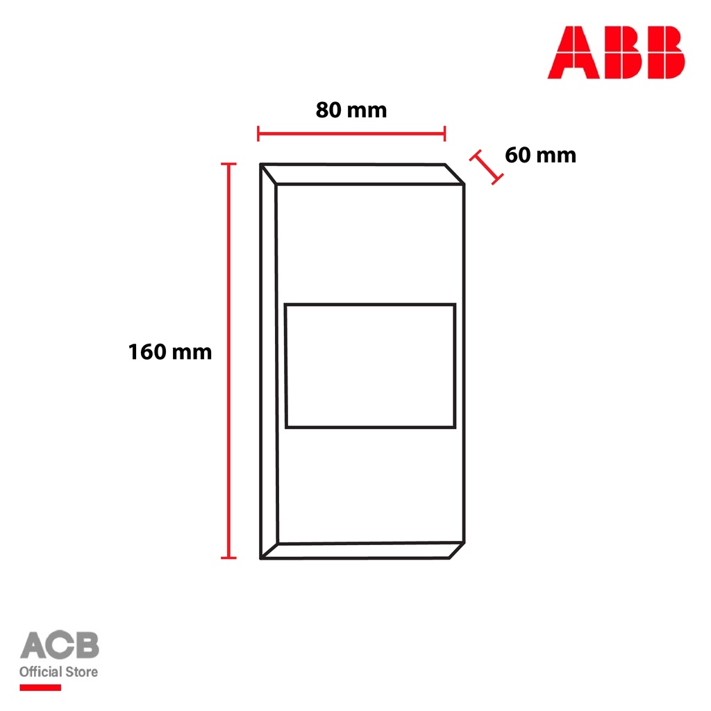 abb-กล่องใส่เบรกเกอร์-terminal-cover-แบบ-din-rail-4-pole-ip30-spe4-แบบ-4-ช่อง