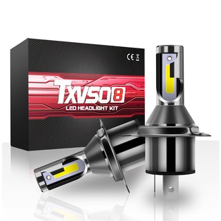 หลอดไฟหน้ารถยนต์ H4 Led COB 6000K 110W 22000LM Led 12v สว่างมาก สําหรับรถยนต์ 1 คู่