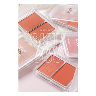 MC5085 บลัชออน 2 ช่อง เมลินดา  MEILINDA Skin Blush Duo เนื้อชิมเมอร์ เนื้อแมทท์ ติดทน