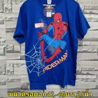 เสื้อยืด​ Disney​ลิขสิทธิ์​แท้​ สไปเดอร์แมน​ ขนาด​ 42-46