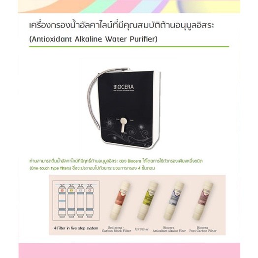 ไส้กรองน้ำ-biocera-antioxidant-alkaline-water-purifier-ไส้กรองอัลคาไลน์ที่มีคุณสมบัติต้านทานอนุมูลอิสระเซรามิก