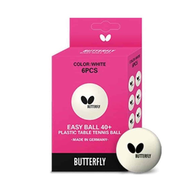 ภาพหน้าปกสินค้าลูกปิงปอง Butterfly รุ่น Easy Ball 40+ (แพ็ค 6 ลูก)  71308