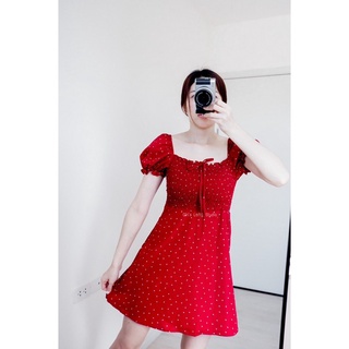 เดรสสีแดง Red bubble dress