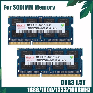 SK Hynix 4GB DDR3 1866MHZ/1600Mhz/1333Mhz/1066Mhz PC3-12800S 1.5V 204Pin หน่วยความจำสำหรับแล็ปท็อป RAM หน่วยความจำ