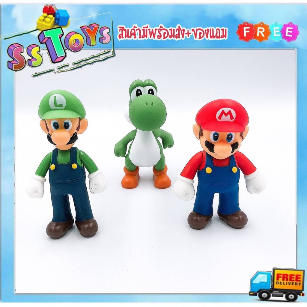 SS Toys โมเดลมาริโอ้ เซ็ต3ตัว งานเกรดA ไม่มีกล่อง สูง12ซม. (งานก็อป ...