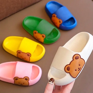 เช็ครีวิวสินค้ารองเท้าแตะเด็ก ตัวหมีน่ารัก รองเท้าลำลองเด็ก ยางนิ่ม ใส่สบาย มีกันลื่น แฟชั่นเด็กสไตล์เกาหลี (มีของพร้อมส่งในไทย)