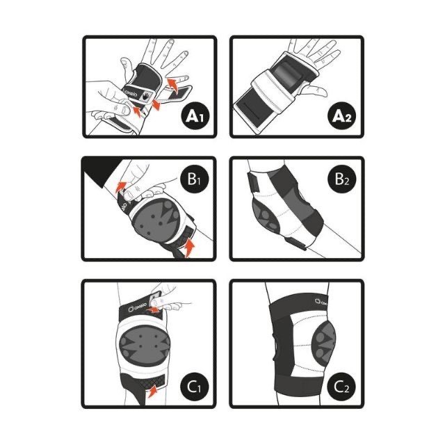 ภาพสินค้าส่งK/Jทุกวัน สนับ Oxelo Basic & Oxelo Play ชุดสนับป้องกัน 6ชิ้น ข้อมือ ข้อศอก หัวเข่า จากร้าน mikishouse บน Shopee ภาพที่ 2