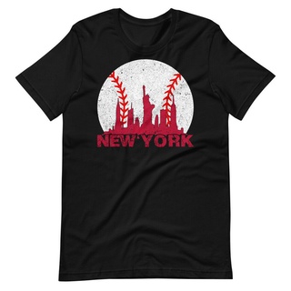 [S-5XL] เสื้อยืด พิมพ์ลาย New York Ny Skyline Baseball สไตล์วินเทจ สําหรับผู้ชาย