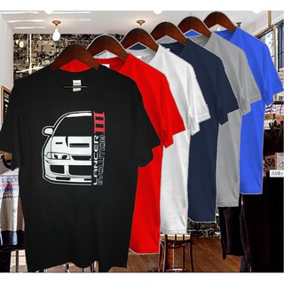 เสื้อยืดอินเทรนด์ผู้ชายอินเทรนด์ผู้หญิงNew โลโก้ Lancer EVO Evolution III สำหรับผู้ชายS-3XL