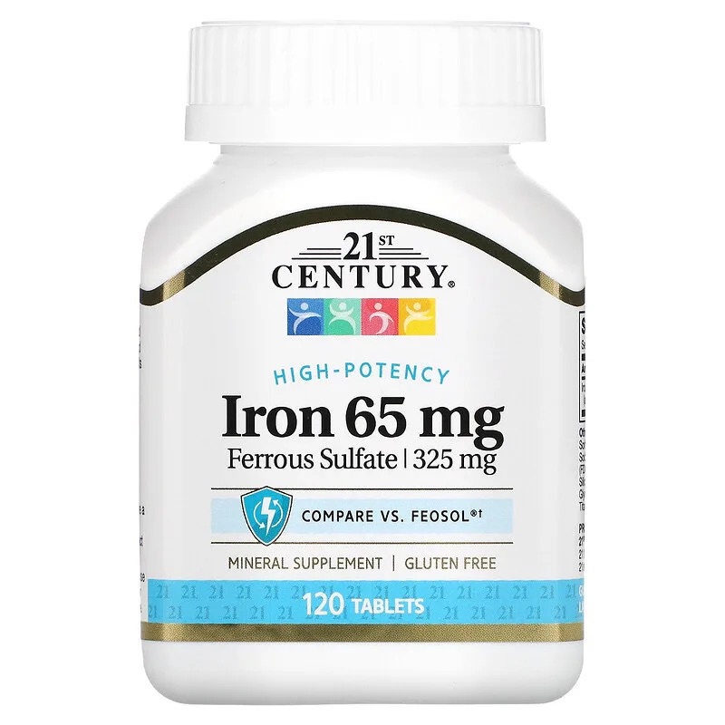 ภาพสินค้าพร้อมส่ง  21st Century High-Potency Iron 27 mg 65 mg ป้องกันโรคโลหิตจาง ลดอาการผมร่วง จากร้าน bestchoice. บน Shopee ภาพที่ 3