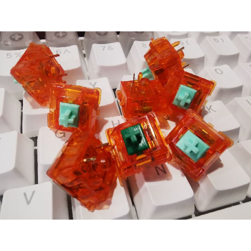 ภาพหน้าปกสินค้าสีส้มเขียวสำหรับmechanical keyboard