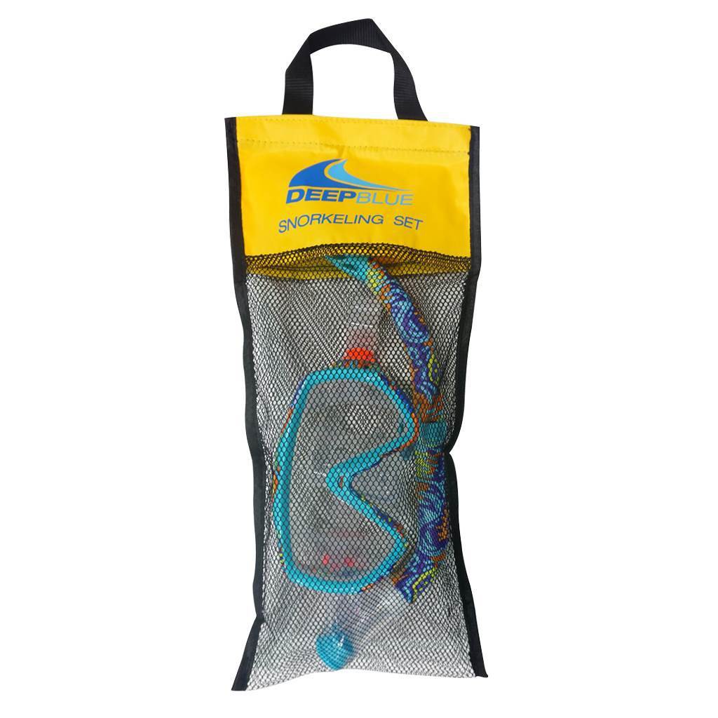 หน้ากากดำน้ำและท่อหายใจ-deep-blue-coral-junior-snorkeling-set