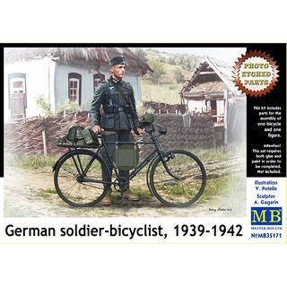 โมเดลประกอบฟิกเกอร์ทหาร Master Box 1/35MB35171 German soldier-bicyclist, 1939-1942