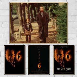 โปสเตอร์กระดาษคราฟท์ ลาย The Sixth Sense สไตล์วินเทจ สําหรับตกแต่งบ้าน